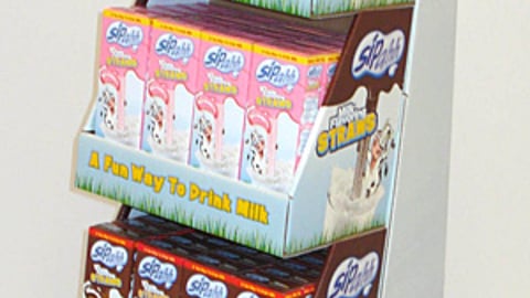 Sip Ahh Milk Flavoring Straws Floorstand