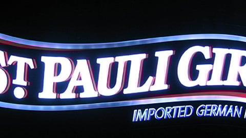 St. Pauli Girl Motion Logo Sign