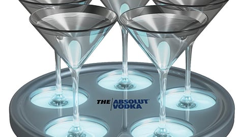 Absolut Lit Cocktail Tray
