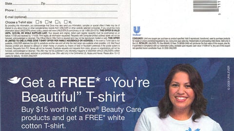 Dove 'You're Beautiful' Incentive FSI