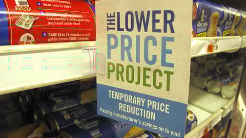 A&P 'Lower Price Project' Shelf Talker
