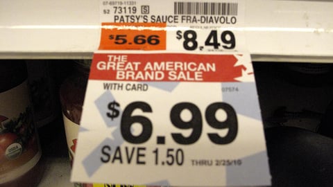 A&P 'Great American Brand' Price Label