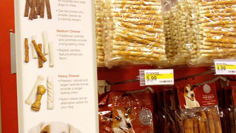 Target Dog Treat Pegboard Sign