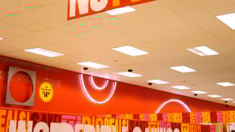 Target 'No Membership Fees' Ceiling Sign