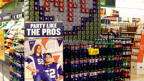 Pepsi-Cola 'Party Like the Pros' Endcap Spectacular