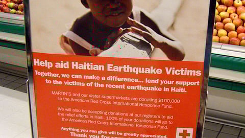 Martin's American Red Cross Stanchion Sign