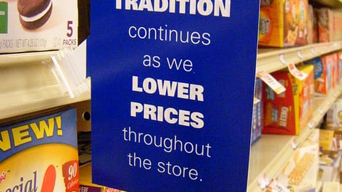 Food Lion 'Lower Prices' Shelf Talker