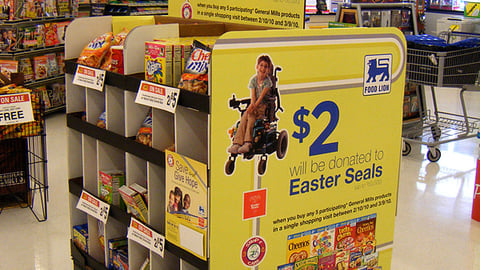 General Mills Food Lion 'Shop & Care' Pallet Display