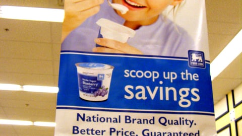 Food Lion Private-Label Yogurt Ceiling Banner