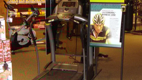 Dick's Livestrong Treadmill Display