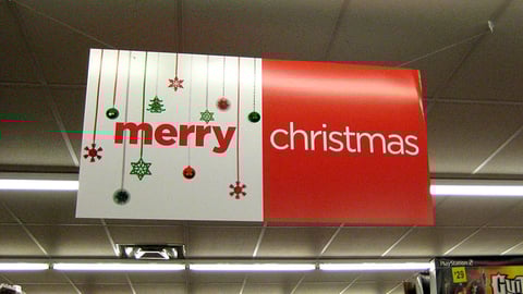 Dollar General Holiday Ceiling Banner