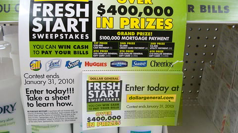 Dollar General 'Fresh Start' Shelf Sign