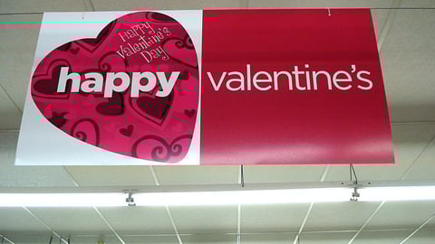 Dollar General Valentine's Day Ceiling Banner