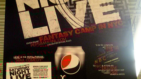 Pepsi Max Dominick's 'Fantasy Camp' Sign