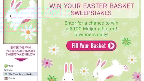 Meijer Easter Sweeps Facebook Page