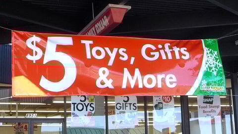 Family Dollar '$5 Toys ...' Holiday Banner