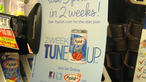 Yoplait '2 Week Tune Up' Shelf Talker
