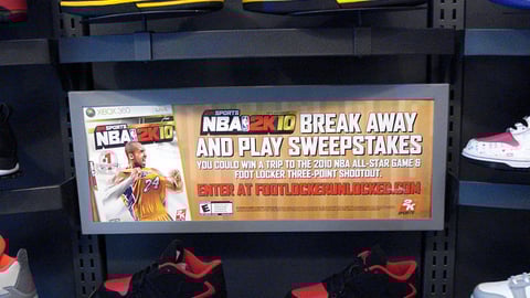 Foot Locker 'NBA2K10' Framed Sign