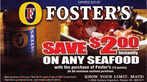 Foster's Cross-Merchandising Take-One