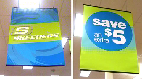 Fred Meyer Skechers Ceiling Banners