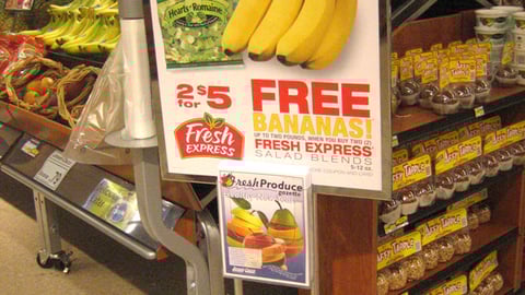 Fresh Express 'Free Bananas' Stanchion