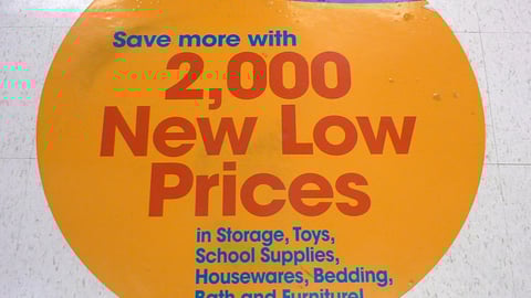 Fry's 'New Low Prices' Floor Cling
