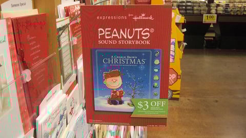 Hallmark 'Peanuts' Holiday Shelf Talker