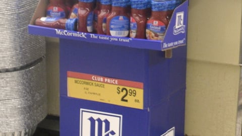 McCormick Cocktail Sauce Floorstand