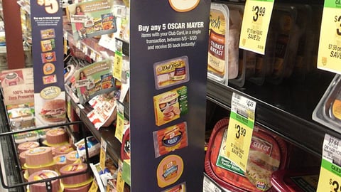 Buy 5 Save $5 Oscar Mayer Aisle Violator