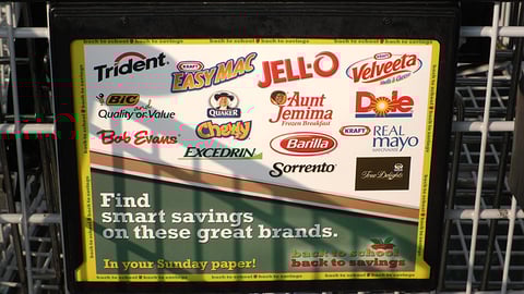 Back-to-School Savings Shopping Cart Sign