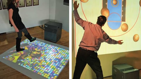 Gesturetek's Cube V3 Interactive Display System