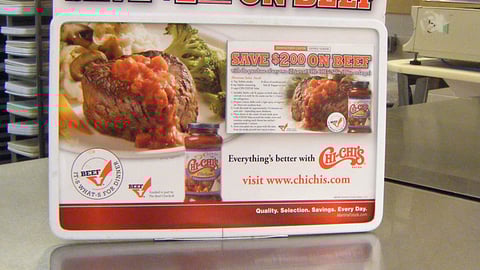 Chi-Chi's Salsa Beef Savings Sign