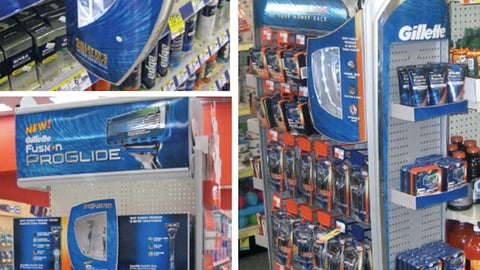 Gillette Fusion ProGlide Displays