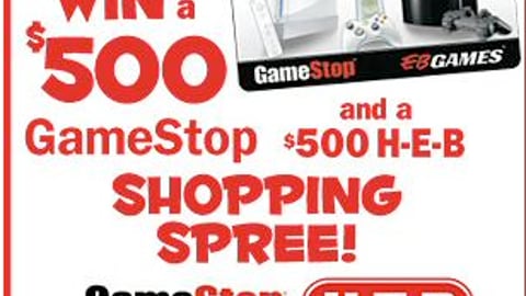 H-E-B/GameStop Gift Card Sweeps Feature