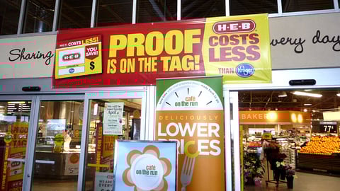 H-E-B 'Less Than Kroger' Banner
