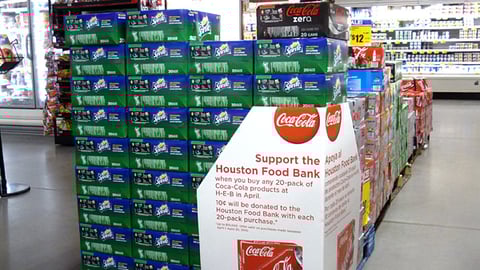 Coca-Cola H-E-B 'Food Bank' Pallet Display