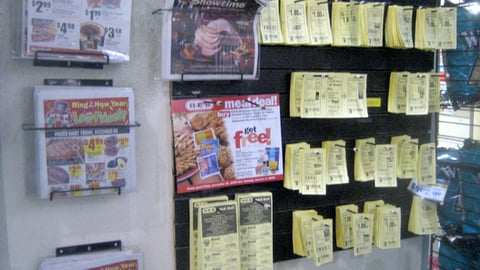 H-E-B Lobby Coupon Wall