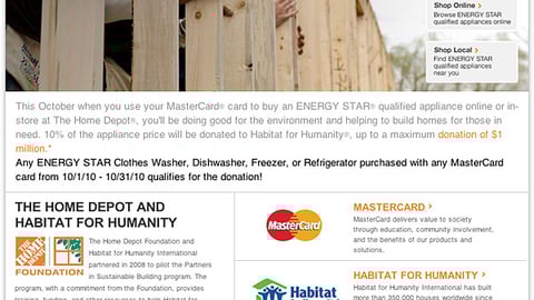 Home Depot 'Buy Energy Star' Microsite