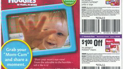 Huggies 'Mom-Cam' FSI