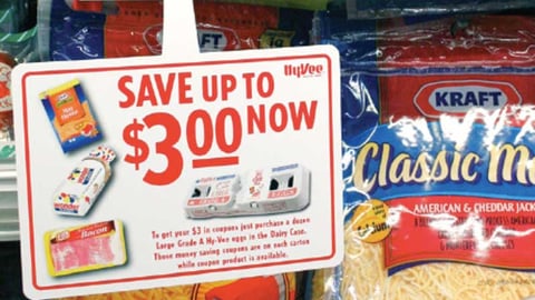 Hy-Vee Egg and Cheese Cross-Promotion Wobbler