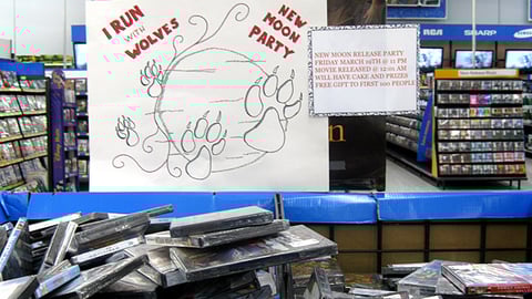 Walmart 'New Moon' Release Party Sign