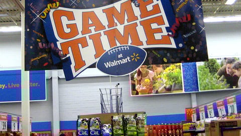 Walmart 'Game Time' Ceiling Banner
