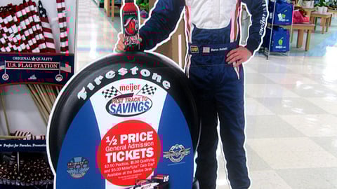 Meijer 'Fast Track to Savings' Standee