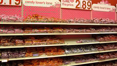 Target Valentine's Day Candy Merchandising