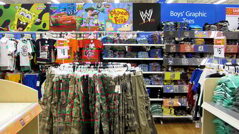 Walmart Licensed T-Shirt Gondola