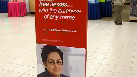 Sears Optical Standee