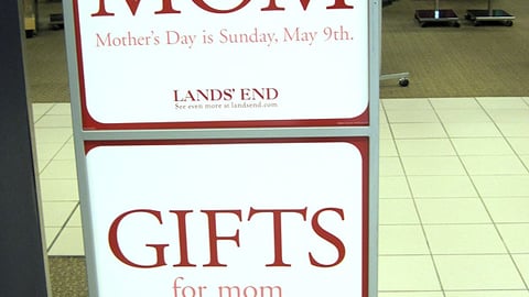 Sears Lands' End Mother's Day Stanchion Sign