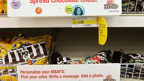 M&M's Target Shelf Signs