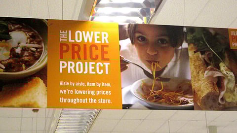 A&P 'Lower Price Project' Ceiling Banner