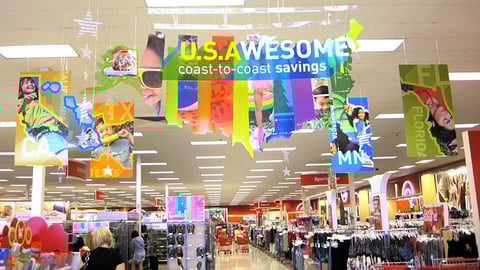 Target 'U.S.Awesome' Ceiling Signs